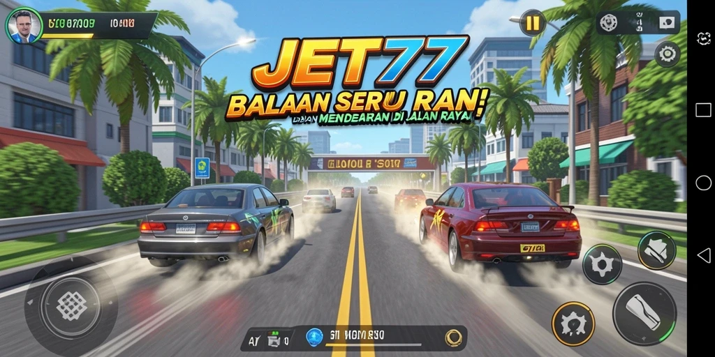Gameplay seru dan mendebarkan di JET77 saat balapan.