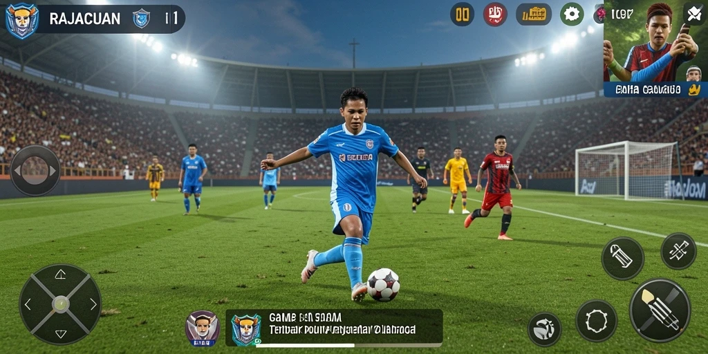 Tampilan gameplay seru dan mendebarkan dari RAJACUAN.