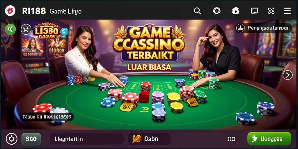 Tampilan gameplay Live Casino yang menarik dan interaktif di RI188.