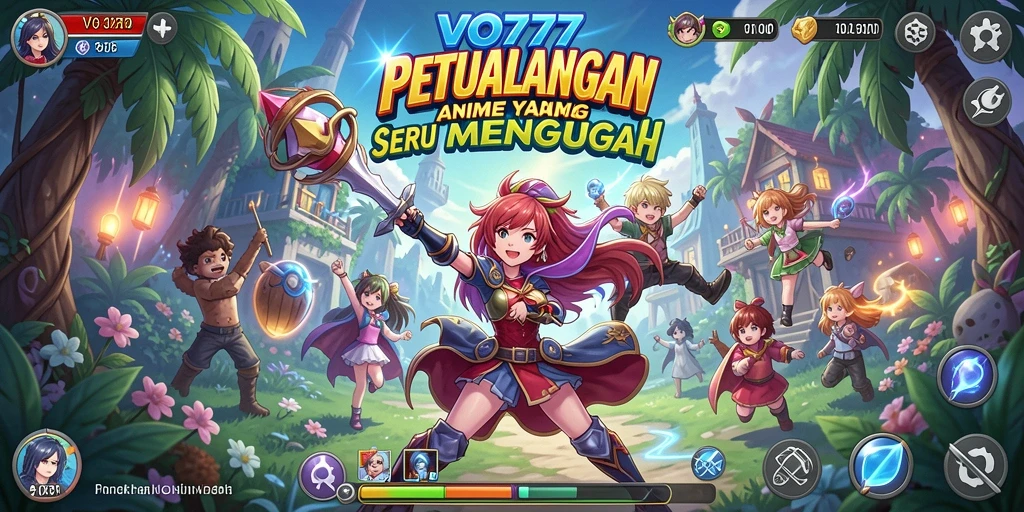Tampilan gameplay VO777 dengan karakter Anime yang dinamis dan menarik.